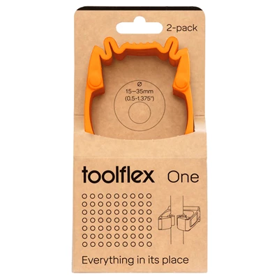 Toolflex ONE Hållare 2-pack Svart inkl Adapter