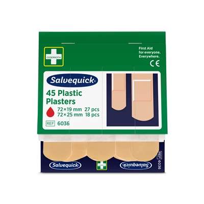 Plåster Plast 1-hjälpentavla 6-pack 6036