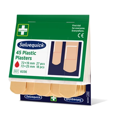 Plåster Plast 1-hjälpentavla 6-pack 6036