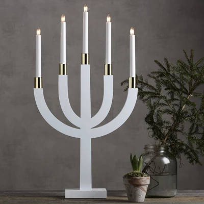 Ljusstake Elias Vit 5L