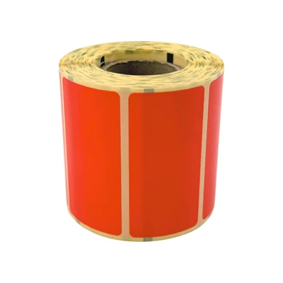 Etikett 52x26 mm röd 450st