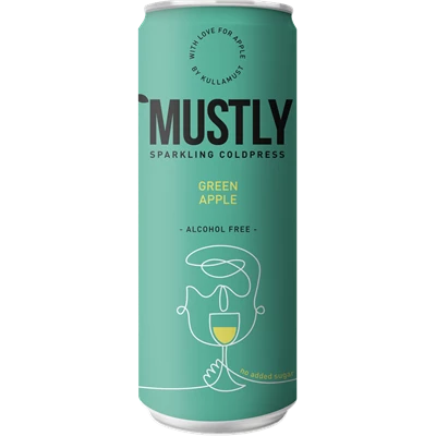 MUSTLY Green Apple 33cl 24st/kolli