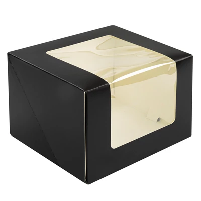 Fönsterkartong 125x120x85mm Svart/Vit 250st/kolli