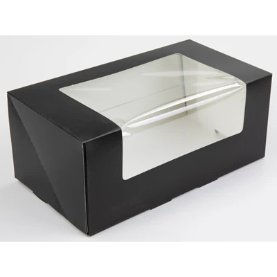 Fönsterkartong 240x130x100mm Svart/Vit 100st/kolli
