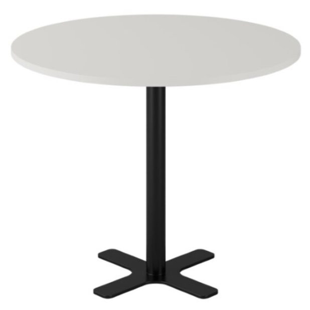 Pelarbord Orleans 600x Ø700mm Vit/Svart