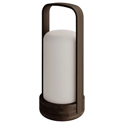 LED-Ljushållare Valnöt Ryo Ø92x221mm 6st Mörkbrun