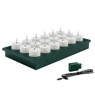 Laddningsbara LED-Ljus Dunishine Värmeljus 18st/fp